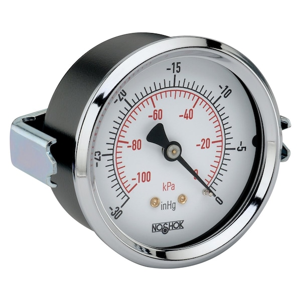 Dry Pressure Gauge, 0 to 100 psi psi, 2-1/2 in Dial, 1/4 in NPT, Back Location, ABS Case Material
